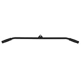 VOSAREA Barra de tracción para bíceps, barra recta con asas, fijación de cables, multiusos, barra de entrenamiento para fitness profesional y entrenamiento de fuerza en casa