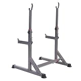 FMOGE Racks De Peso Libre Racks para Sentadillas, Rack De Peso Ajustable Gym Squat Barbell Bar Soporte Eléctrico, 13X Altura Ajustable, 6X Ancho Ajustable, MAX. 200 Kg