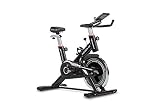 Moma Bikes - Bicicleta Indoor con Volante de inercia (24 kg, pulsometro cuadruple Sensor) Negro
