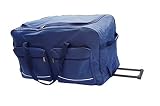 Bolsa de Viaje Blanda Deportes Maleta Trolley Grande con Ruedas. Talla L-100L, XL-115L, XXL-150L, XXXL-200L. Negro y Azul (Azul, 200L)