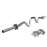 Barra de Musculacion Super Curl,Antideslizante Barras Mancuerna Olímpica Ø50 mm,Profesional Cromo Moleteados Barra Curl,Acero Barra de Entrenamiento para Bíceps y Tríceps Fitnes(Color:4ft(1.2M)Ø 25mm)