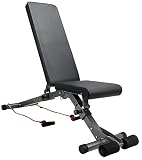 LAZY SPORTS Banco de Pesas Plegable para Fitness, Banco de Musculación Multifunción para Entrenamiento de Cuerpo Entero, Respaldo abatible, diseño Compacto, Banco Abdominales (Modelo D).