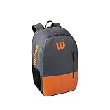 Wilson Mochila de tenis Team, Hasta 2 raquetas, Negro/naranja, WR8009901001