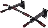 KingSaid - Barra de dominadas para montar en la pared, barra para pull-up, barra entrenamiento variado, para entrenamiento en casa, gimnasio, negro