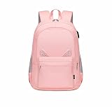 Wadirum Mochila Bonita para Niñas Bolsa Moderna para Portátil de 15,6 Pulgadas Rosa