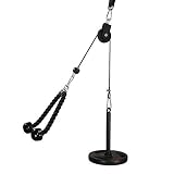 LFJ Poleas Gimnasio para Casa, Fitness DIY Polea Cable Máquina de musculacion Entrenamiento de Fuerza del Brazo Cuerda Triceps Accesorio de Entrenamiento para Antebrazos