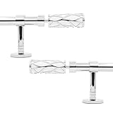 Gcurtain Barra de Cortina de Metal Diámetro Estándar Diámetro 1' - 1 1/8' (25-28 mm) Ajustable Fácil Ventana Decorativa Diseño Elegante - Rama Blanca / 66'-120' (170-310Cm)
