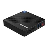 Mini PC, procesador Intel Celeron N4020 sin ventilador 4 GB DDR / 64 GB eMMC mini computadora de escritorio con Windows 10 pro, conexión HDMI y VGA, WiFi de doble banda, BT, USB 3.0 * 3