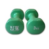 Mancuernas de Vinilo (3 kg). Mancuernas Semicirculares de Goma para Pilates. Pesas Antideslizantes para Gimnasio en Casa. Deporte en Casa con Pesas. KOTTAO