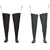 3Kamido Vadeadores, Botas Pescadores de Muslo, Waders, Juveniles Vadeador para jóvenes, con Bolsa de Transporte, 36, 37, 38, 39 EU, para Adolescentes (Verde, 38 EU)