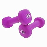 JZK 2 Uds Juego de Mancuernas Neopreno, Mancuernas 1 kg para Hacer Ejercicio, pequeño par de Mancuernas para Mujeres, niños, Brazos, Equipo de Ejercicio