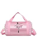besbomig Bolsas de Baile para niñas Bandolera Diseño de Princesa cilíndrico,Rosado, Bolsa Niños Lindos Bordado Mochila Regalo de Cumpleaños