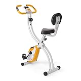 Ultrasport - Bicicleta estática F-Bike 200B con respaldo, bicicleta fitness, naranja