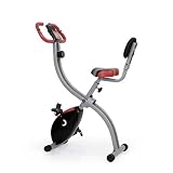 Ultrasport F-Bike 350B Aparato de gimnasia para un entrenamiento cardiovascular respetuoso con las articulaciones, con Respaldo, Negro/Rojo