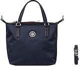 Tommy Hilfiger Poppy Small Tote, Bolso Totes para Mujer, Azul (Tommy Navy), 23x15x22 cm (W x H x L)