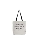 Hello-Bags - Bolso Tote con Cremallera, Forro y Bolsillo Interior, Blanco, 38 cm