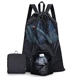 Eono by Amazon - Bolsa de Malla de Natación con Capacidad Mejorada de 35 Litros y Diseño Ventilado, Bolsa de Malla Ultraligera con Cordón para Gimnasio, Playa, Equipos de Natación y Esnórquel