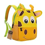 Mochila para niños, Animal Mochila Escolar TEAMEN Toddler Kids Mochila Escolar para niños pequeños, Mochila para 2-5 años (Jirafa)