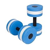 SWIMXWIN Par de mancuernas para gimnasia en agua acuática y piscina aeróbica (azul)
