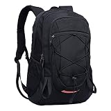 Mochila 40L Viaje Excursionismo Camp Caminata Portátil Deportes al Aire Libre Daypack Impermeable Mochila Trekking Subir Bolsas de Vuelta para Hombres Mujeres, Negro
