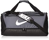 NIKE NK Brsla M Duff-9.0 (60L) Bolsa Lona de Deporte, Unisex Adulto, Flint Grey/Black/White, MISC