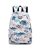 Acmebon Bolso Impermeable para Chicas Mujeres Mochila Monedero Moderna para Adolescentes Flor Rosa
