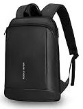 Ultradelgado Mochila Hombre Impermeable(0.75kg),Mochila Portatil 15.6 Pulgadas,Mochila Delgada,MARK RYDEN Mochila de Viaje para los Estudios, Viajes o Trabajo Diario-Negro