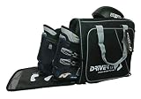 Driver13  Mochila para Botas de esquí con Compartimento para Casco + Mochila para Reloj de esquí con Compartimento para Casco para Botas duras + de Snowboard + inliner + Bolsa para Botas Negro-Gris