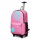 Kono Equipaje Infantil niños Cabina de Equipaje Maleta Trolley con la Mochila y la Bolsa la Musica (Rosado)