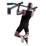 ISE Barra de Dominadas de Pared, Barra Fija Multifuncional para Flexiones, Pull Up Workout Bar for Home Gym Fitness, Entrenador de Parte Superior del Cuerpo para Gimnasio en Hogar, Máx. 200kg, SY-165