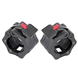 GOODGDN Barbell Barra Olímpica con Bloqueo para Fitness,Par de topes para Barra olímpica - Abrazadera para Halterofilia Crossfit con Bloqueo de 50MM，Mancuernas (1 par)