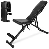 Banco de Musculacion Plegable, Banco Ajustable, Banco Abdominales Multifunción con 6 Respaldos Ajustables y 4 Pedales, Banco Para Entrenamiento en Casa o Gimnasio, Carga Máxima 330 KG