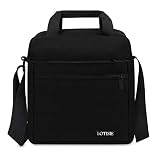 Lotisie Bolsos Bandolera de Hombres, Bolso de Hombro Oxford impermeable Bolsas Mensajero, Bolsas Escolares, Trabajo y Escuela (Negro)