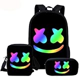 WYCY Mochila para Estudiantes Mochila Juego de 3 Mochilas Escolares Unisex Mochila de Tendencia y Bolso Bandolera Estuche de lápices para niños Escolares (Color B)