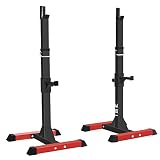 ISE Estante de Barra con Pesas Ajustable para Barbell, Squat Rack Stand Gym para Fitness, Soporte de Levantamiento Gimnasio para Banco de Peso, Máx 200kg, SY-RK1001