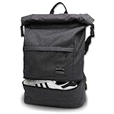 ITSHINY Mochila portátil, Mochilas Escolares, Macuto de Viaje Bolsa de antirrobo Roll Top Bolsa Escolar Mochila Casual de día Ligera y Resistente al Agua para Hombre Mujeres hasta 15,6 Pulgadas