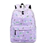 HONGYU Mochila for Estudiantes Impresión Mochilas Impermeables Mochila de Viaje Mochila Mochilas Escolares Azul Cielo Grande (Color : Purple Small)