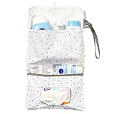 FlyIdeas Organizador Impermeable para Pañales y Toallitas | Bolsa para el Cambio de Pañales Seco y Húmedo | Fácil de Utilizar con una Sola Mano o Colgando, Bolsa para el Carrito/Cochecito
