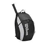 Wilson Mochila de tenis, Fed Team, Hasta 2 raquetas, Negro/blanco, WR8005901001