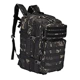 UBORSE Mochila Táctica Militar 40L Paquete de Asalto MOLLE Impermeable Bolsa de Caza Senderismo Acampada y Actividad al Aire Libre