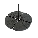 ToCi Base para sombrilla en 4 partes - Para meter peso | Cada parte mide 48.5 x 48.5 x 7.5 cm | para llenar de arena/agua y hasta 80 kg