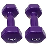 Mancuernas 2 x 3 kg, Mancuernas hexagonales,Antideslizante Fitness Mancuernas para Gimnasio y Entrenamiento en casa