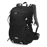 MOUNTAINTOP Mochila Senderismo 35 litros a Montañismo Alta Capacidad Hombre Mujer Escalada Deporte Morral para Viajes Acampadas Impermeable con Cubierta De Lluvia