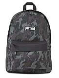 Mochila Fortnite para Niños | Mochilas Escolares Juveniles | Mochila Escolar Llama, Camuflaje | Estilo Unisex para Niños y Adultos | Regalos para Adolescentes (Negro Emotes)