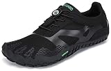 SAGUARO Hombre Mujer Zapatos Minimalistas Comodas Respirable Zapatillas de Trail Running Ligeras Calzado Barefoot Antideslizante para Gimnasio Fitness Senderismo Montaña, Negro 39 EU