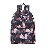 Acmebon Mochila Escolar Impermeable para Niñas y Niños con Estilo - Mochila para Portátil con Estampado Moderno Informal Paisaje Negro
