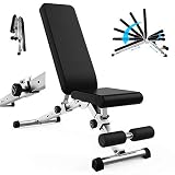 LWWOZL Banco de Pesas Ajustable Multifunción, Sistema para Entrenar Los Abdominales, Banco Reclinable para Gimnasio, Gimnasio en Casa