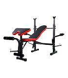 Grupo K-2 Riscko Banco de Musculación con Soporte para Barras, Pupitre y Extensión de Piernas