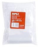 APLI 13128 - Pack de 100 bolsas de plástico con autocierre, 100 x 150 mm