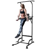 ONETWOFIT Estación de Dominadas para Gimnasio en Casa con Torre de Ejercicios Multifunción de Altura Ajustable OT084